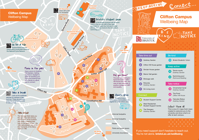 Thumbnail of Clifton Campus Wellbeing Map 2022-23.